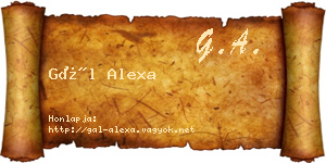 Gál Alexa névjegykártya