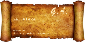Gál Alexa névjegykártya